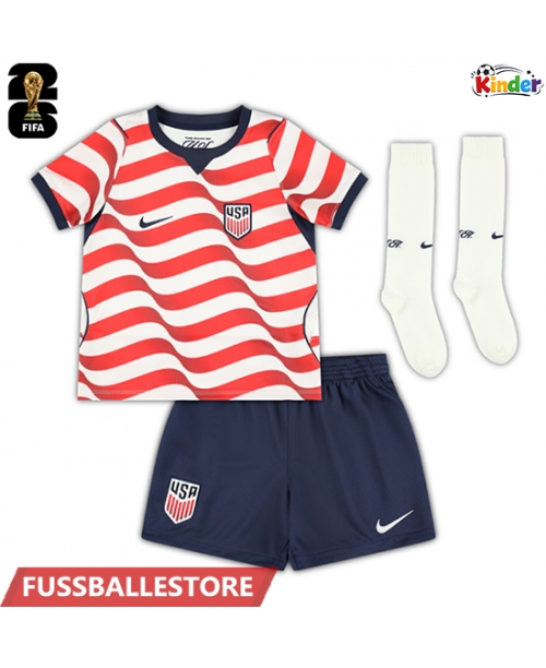 Günstige Vereinigte Staaten Tim Ream #13 Heimtrikotsatz Kinder WM 2026 Kurzarm (+ Kurze Hosen)